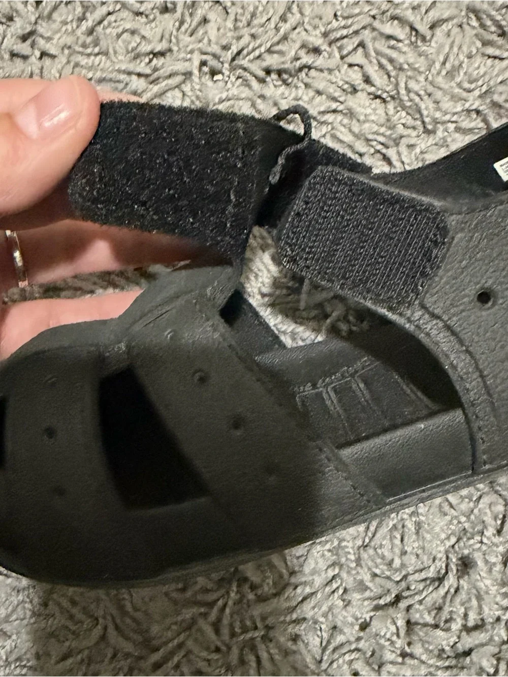 Reef Boy’s Black Fisherman Sandals